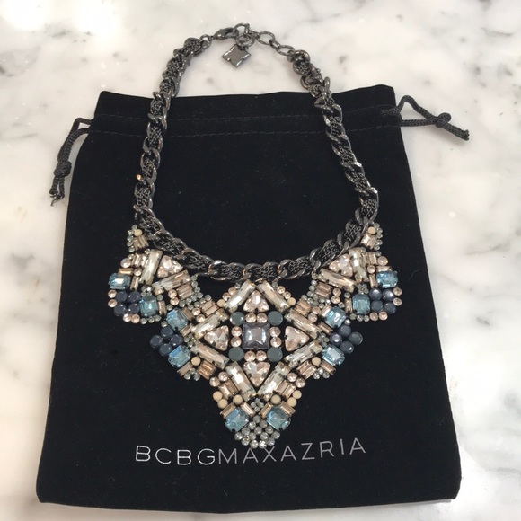 BCBG Jewelry - BCBG Statement Necklace-Blue Silver Gunmetal